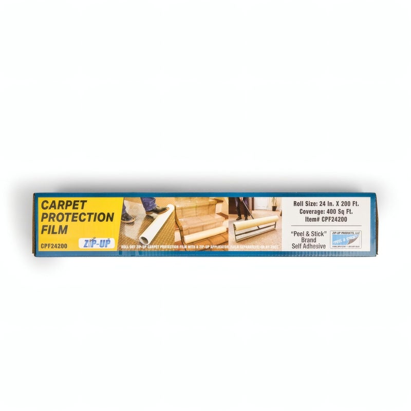 ZIP-UP Carpet Protection Film - 24" x 200' Floor and Surface Shield with Self Adhesive Backing & Easy Installation - CPF24200 - Image 2